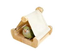 Nid d'oiseau pour cage | Balançoire en bois avec plateau de tiroir pour oiseau, perroquet | pour conure, calopsitte, perroquet, perruche, inséparable, ara, perroquet