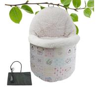 Nid d'oiseau pour cage en peluche chauffée coton chaud coupe-vent maison | Literie d'hiver chauffante pour perroquet, ara, cacatoès, moineau, chinchilla jardin, cour, balcon, terrasse