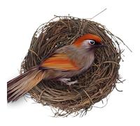 Nid D'Oiseau Pour Cage Maison Lit À Plat Pour Petits Animaux | Nid tressé fait main pour perruches Décoration d'habitat pour cage à oiseaux, pigeons, perruches, perroquets, jardin et