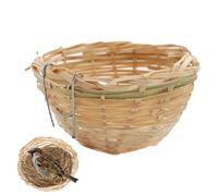 Nid d'Oiseau pour Cage | Nid Naturel Tissé à la Main pour Pinsons | Fournitures pour Animaux de Compagnie pour Dormir, Ponte, Hiver, Intérieur, Extérieur, Jardin, Volière et