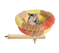 Nid d'Oiseau pour Cage | Perchoir Nid en Flanelle pour Perruches - Petit Lit de Nidification Chaud, Perchoir en Bois Accessoires pour Animaux pour Calopsitte, Canari, Pinson, Ara, Gris d'Afrique, Conu
