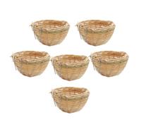 Nid d'oiseau résistant aux intempéries avec trous d'aération et crochet de suspension pour animaux sauvages en plein air fabriqué à la main en bois habitat d'oiseau