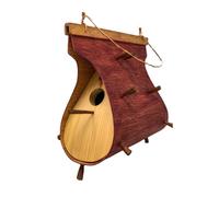 Nid D'oiseau Suspendu En Bois Naturel, Cage À Oiseaux, Lieu De Repos, Boîte D'extérieur Murale, Décor De Jardin