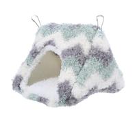 Nid D'oiseau Suspendu en Coton Pelucheux pour Perruches et Perroquets | Chaleur, Protection Contre les Variations de Température, Conception à Crochets, Usage en Volière, pour L'hiver