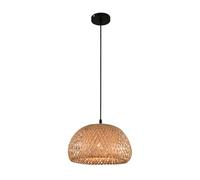 Nid d'oiseau Suspension créative Nordique rétro rotin Bambou Tissage Abat-Jour Restaurant Bar E27/E26 plafonnier décoration de la Maison éclairage (38 cm)