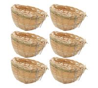 Nid D'oiseau Tissé - 10x6 Cm Maison d'oiseaux Suspendue Artisanale, Nid De Paille en Osier Naturel pour Les Petits Oiseaux Pinson Perroquets, Abri Extérieur B - Décoration De Balcon De Jardin