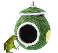 Nid d'oiseau tissé,Cage à oiseaux en noix de coco tissée à la main | Lit de maison de nid d'oiseau anti-morsure, maison de nidification d'élevage pour oiseau perroquet perruche perruche inséparable pi