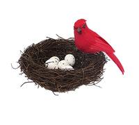 Nid d'oiseaux Artificiels de Pâques avec Œufs Et Oiseaux en Mousse, Simulation Oeuf Doiseau Mini Simulation Nids D'oeufs Décoration de Pâques pour Jardin Ornement Bricolage Artisanat