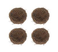 Nid d'oiseaux Artificiels, Nids D'oiseau en Rotin avec œuf Nid de Pâques Artificiel Ornement Faux Nid D'oiseau Oiseaux Nid avec des Oeufs Décoration Créative pour La Maison Jardin Décor