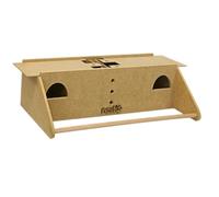 Nid double pour inséparateurs et perruches - Cage d'élevage en MDF avec séparateurs et ventilation - Nid en bois avec couvercle coulissant et capacité pour deux paires d'oiseaux | Oiseaux qui nichent