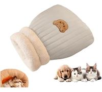 Nid Doudou pour Chat Lit Hiver Chaud en Peluche Nid Douillet Fermé pour | Lapin Petit Animal Chaton Intérieur Salon Chambre Sac de Couchage Cachette Confortable(GreyB,Large (22.5*18.8 in))