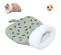 Nid Douillet pour Chats et Chiens, lit de Poche, Refuge Douillet pour Petits Animaux, Couchage d'hiver Chaud pour Chat (A Vert pour 7,5 kg (16,5 LB))