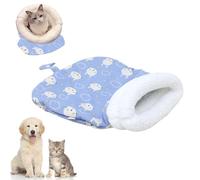 Nid Douillet pour Chats et Chiens, Sac de Couchage pour Chats d'intérieur,nid Portable pour Animaux de Compagnie, lit pour Petits Chiens et Chat pour Toutes Les Saisons à l'intérieur (Blue)