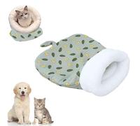Nid Douillet pour Chats et Chiens, Sac de Couchage pour Chats d'intérieur,nid Portable pour Animaux de Compagnie, lit pour Petits Chiens et Chat pour Toutes Les Saisons à l'intérieur (Green)