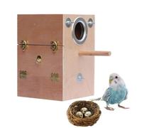 Nid en bois d'oiseau pour la cage, nid en bois de nid d'oiseau en bois | Cage d'accouplement de perroquet en bois de nid d'oiseau pour le perroquet Conure Nymphe