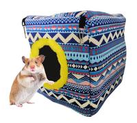 Nid en coton pour hamster | Lit cube pour chinchilla en coton - Cachette colorée en forme de hérisson, hamac mignon, accessoire pour petits animaux par temps froid