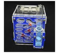 Nid Fourmis Bricolage 5 Couches Nid Fourmis Acrylique Fourmi Ferme Atelier Fourmilière pour Animaux Compagnie Château Maison Fourmis avec Château d'eau Hydratant Villa 8 * 8 * 10 Cm (Color : Blue)