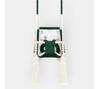 Nid Magique Balançoire Bébé Vert Sauge Velours, Hamac Intérieur 2m+, Personnalisable avec Prénom Brodé, Fabriqué en Europe, Siège Suspendu Sécurisé 25kg