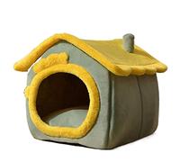 Nid Pliable pour Animaux de Compagnie : Niche Confortable pour Chien et Chat pour l'hiver, Niche fermée Amovible et Chaude, canapé Convertible pour Animaux de Compagnie.