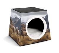 Nid portable pour petits animaux de compagnie, lamas dans les Andes imprimé capsule spatiale nid pour animal domestique durable pour la maison et les voyages