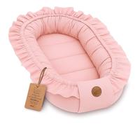 Nid pour Bébé Nouveau-né - Cocon moelleux doux portable douillet | Douillet chaleureux dans Lit Bebe Berceau Landau Poussette Chambre Voyage parfait pour Fille Garçon Coton Rose Sale