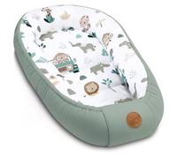 Nid pour Bébé Nouveau-né - Cocon moelleux doux portable douillet | Douillet chaleureux dans Lit Bebe Berceau Landau Poussette Chambre Voyage parfait pour Fille Garçon Coton Afrique Bleu