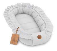Nid pour Bébé Nouveau-né - Cocon moelleux doux portable douillet | Douillet chaleureux dans Lit Bebe Berceau Landau Poussette Chambre Voyage parfait pour Fille Garçon Coton Grisâtre