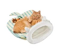 Nid pour Chat Caverne Semi-Fermée Et Chaude pour Animaux De Compagnie | Lit Lavable Et Sécuritaire À Pour Petits Animaux, Intérieur Et Extérieur, Salon Ou Chambre, Quatre Saisons