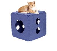 Nid pour chat en feutre - Cachette respirante en forme de puzzle - Cachette pour chat - Cube pour l'intérieur - Planche à gratter lavable pour chiots et chatons de moins de 11 à 22 livres