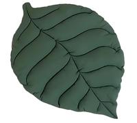 Nid pour Chat en Forme de Feuille, lit pour Chien réversible 65 x 46 cm, Tapis pour Animaux Confortable Toutes Saisons, Rembourrage en Coton Pur, Style Feuille Verte, Coussin de Niche