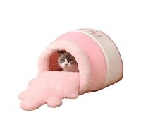 Nid pour chat, nid pour chat en forme de pot de miel épais, pliable, fermé, confortable, peut être placé dans la salle à manger, la salle d'étude, la chambre à coucher, le salon (B)