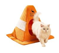 Nid Pour Chat | Tente Chaude Pour Animal En Cône De Signalisation Avec Coussin Lavable - Abri Tente Pour Chat Avec Signal D'Avertissement - Pour Chaton Petit Chien Lapin D'intérieur Maison Hiver Somme
