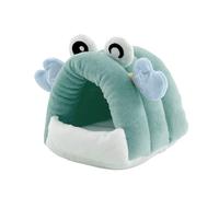 Nid pour Hamster - Maison d'Habitat Hérisson en Peluche - Abri de Litière en Forme de Crabe avec Couverture Intégrale - Espace Jeu et Repos pour Chinchilla, Lapin, Gerbille et Furet