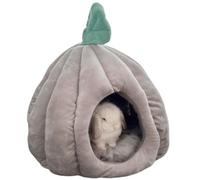 Nid pour lapin, citrouille, lit pour chat, chatons, tente confortable pour animal domestique, lit confortable pour lapins, tente pour lapins, nid doux en tissu doux (gris)