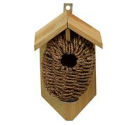 Nid Pour Le Troglodyte Mignon En Herbe En Osier Maison D'Oiseaux Niche En Bois