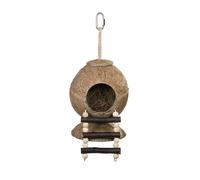 Nid pour oiseaux en noix de coco avec échelle Nobby Pet Marron 31x11,5x5 cm