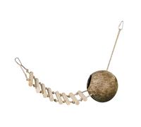 Nid pour oiseaux en noix de coco avec échelle Nobby Pet Marron 65 cm
