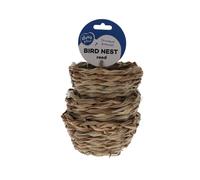 Nid pour oiseaux en roseau avec crochet Duvoplus (x3) Vert Ø 10 cm