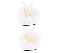 Nid pour Petits Animaux 2 pièces Hamster Coton nid gerbilles Maison de Couchage Chinchilla lit Petit Animal lit for Animaux de Compagnie Petit