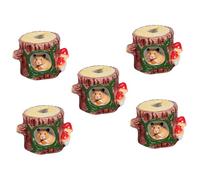 Nid pour Petits Animaux 2 pièces nid de Hamster souche d'arbre Hamster Aire de Jeux en céramique Hamster Cacher Animaux Cache Hamster Cages Ha(Ax5pcs)