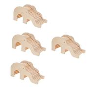 Nid pour Petits Animaux Cachette for Hamster, 4 pièces, Jouets à mâcher, enclos for Petits Animaux, nid, Cage for Animaux de Compagnie, échelle, Jouet(Beigex4pcs)