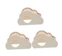Nid pour Petits Animaux Nid de Hamster, Jouet à mâcher, Jouet en Bois, cachette de Hamster, Maison de cachette de Rat, Jouet for Animaux de Compagnie, échelle d'entraînement, 3 pièces