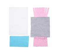 Nid Tunnel à Pompons pour Petits Animaux, Maison-Tube cachette détachable pour Hamster, Cochon d’Inde et Lapin, abri pour Animaux en Flanelle résistant au Vent, avec Tapis de (Gris et Poudre)