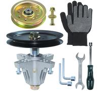 NIDAIFEI Axe graissé 918-04865A avec poulie de renvoi 756-04129 remplace 618-04865A 918-04636 618-04636 pour MTD/Troy-Bilt/Cub Cadet LTX1045 LTX1046 LT2200 LT2500. LT2000 Déménageurs de pont de 116,8