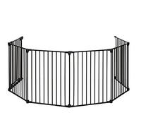 NIDALYS Barrière Pare Feu - 73 à 370 cm - Multifonction 742022 - Noir - Idéal pour protéger Les Enfants des cheminées ou poêles à Bois dans Une Maison
