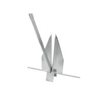 NIDAYE Kit d'ancre de Bateau en Acier galvanisé à Chaud, Ancre Fluke de 6 kg avec chaîne de 2 m et Corde de 30 m pour Ponton, Voilier, Yachts jusqu'à 9,5 m