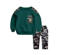 Nidddiv Ensemble de 2 pots de lettres pour bébé - Pour le premier Noël - Pantalon camouflage - Survêtement pour bébé - Costume d'Halloween - Taille 86, vert, 2-3 ans
