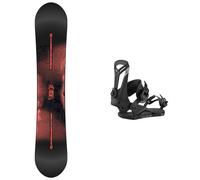 Nidecker - Packs (snowboard + fix) - Snowboard all-mountain freestyle - Pack Sensor Pro 2026 pour Homme en Bois - Rouge Rouge 162 cm