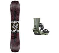 Nidecker - Packs (snowboard + fix) - Snowboard all-mountain freestyle - Pack Sensor Women 2026 en Bois - Rouge Rouge 139 cm,153 cm