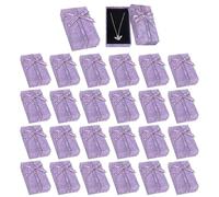 Nideen Lot de 24 boîtes cadeau pour bijoux, boucles d'oreilles, colliers, mariages, anniversaires de mariage et cadeaux (violet)